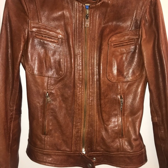 Jackets & Coats Brown Genuine Leather Jacket Florence Italy Poshmark